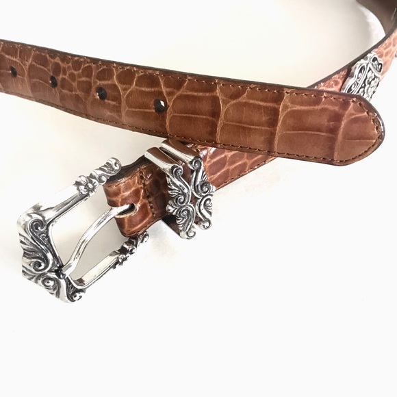 Brighton Brown Belt Silver Charms B30574 (S/28) - Picture 1 of 6